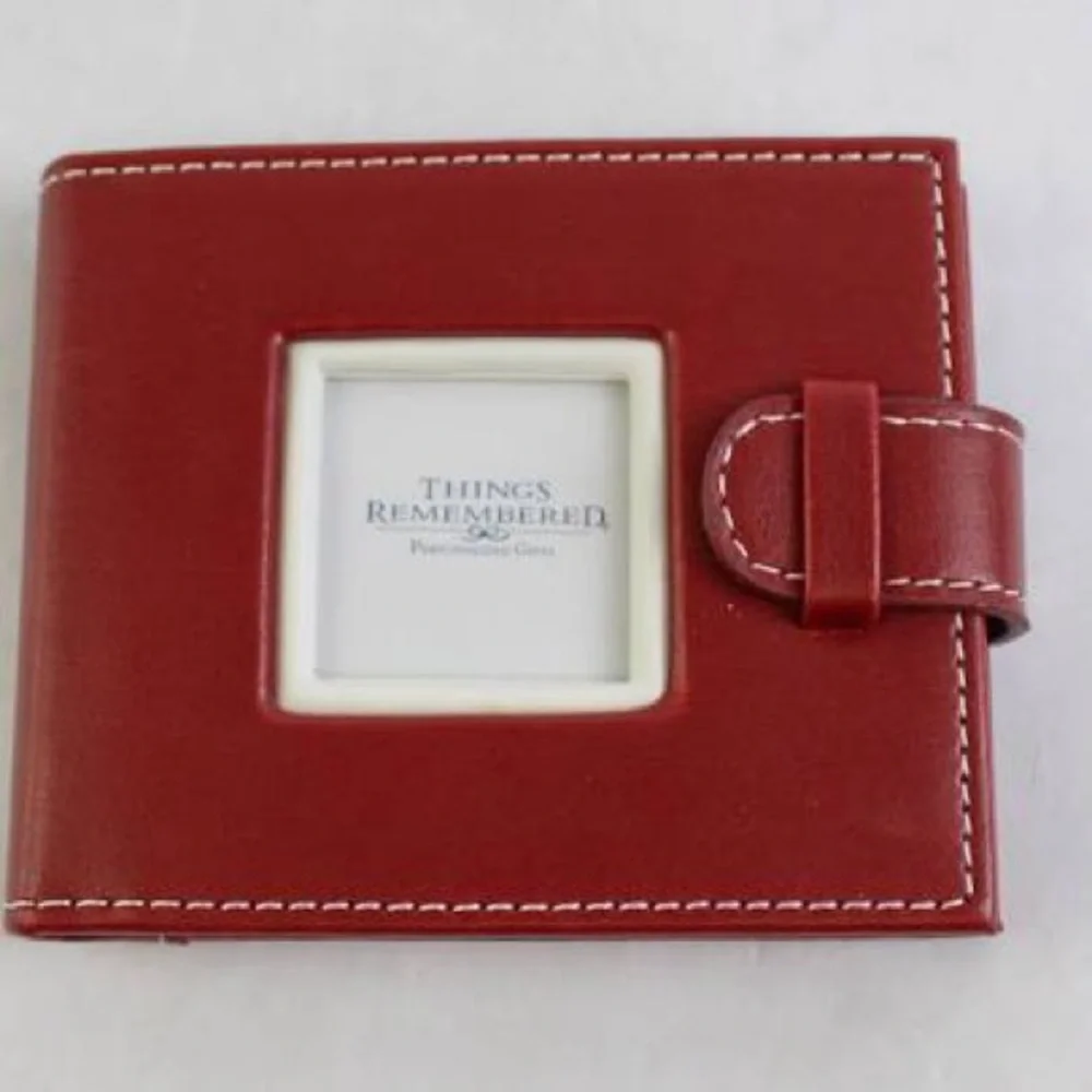 Leather Mini Wallet style (12) page Photo Album, Restoration Hardware Company.